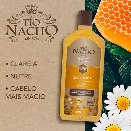 Tío Nacho Profissional Antiqueda Clareador 415mL shampoo em garrafa