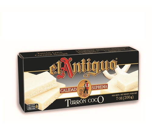 Turrón Español El Antiguo Mazapán Coco X 200 Gr.