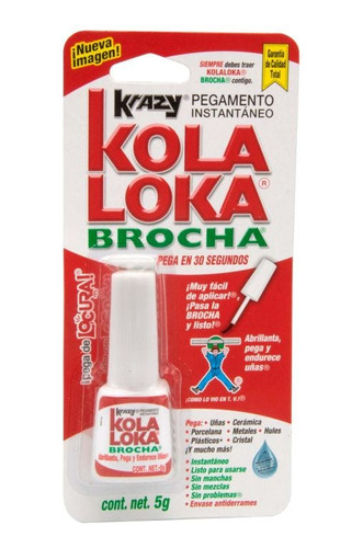 6pzas Pegamento Instantaneo Kolaloka Kbr-5 Brocha Bl/1 5 Gms