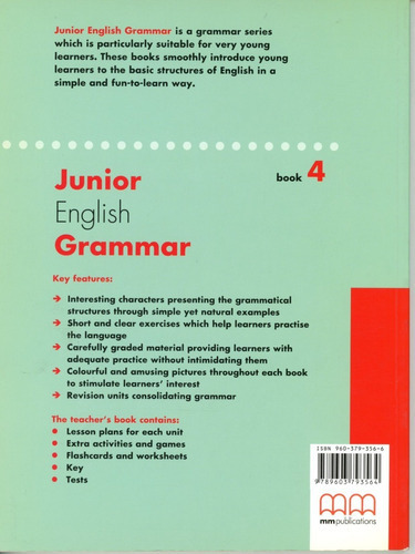 Junior English Grammar 4 - Tch's - Mitchell H.q, De Mitchell H.q.. Editorial Mm Publications, Tapa Blanda En Inglés, 2002