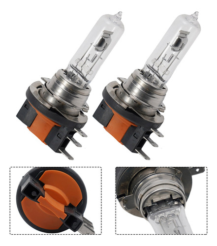 2 Faros Halógenos H15 12 V 55 W Blancos