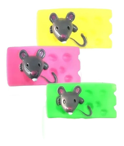 Kit X3 Unidades Queso Raton Sonido Chifle Mascota