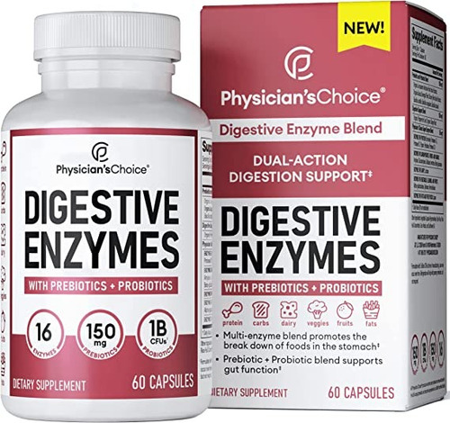 Physician's Choice Digestive Enzymes 60 Caps Salud Digestiva