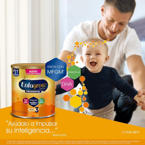 Leche De Crecimiento Enfagrow Etapa 3, Lata 800 G