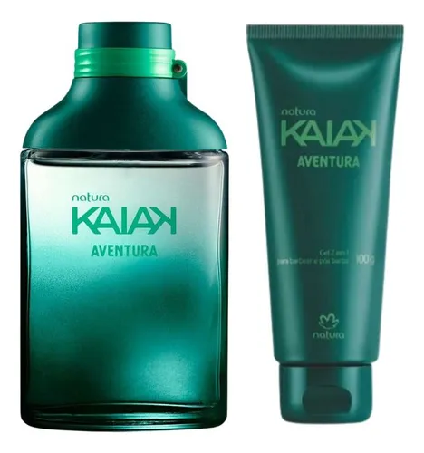 Kit Kaiak Aventura Perfume Masculino + Gel 2 Em 1 Para Barba E Pós Barba