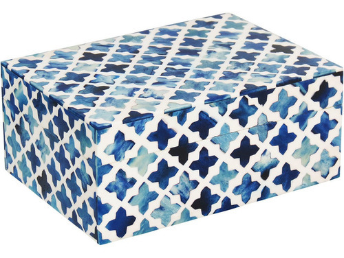 Home&co Mugal Caixa Organizadora 8x19x13cm Osso Azul Cruz