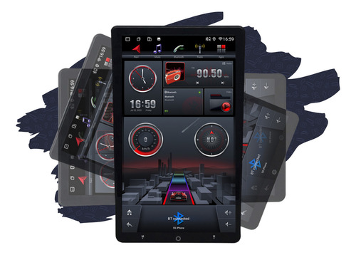 Multimidia Giratória 13.3pol Roadstar Android 4g Carplay Cor Preto
