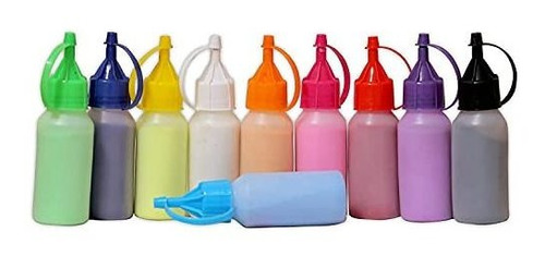 Manualidades - Botellas De Polvo De Colores Tota Rangoli Par