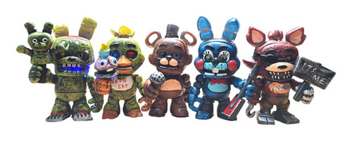 Five Nights At Freddy Set De 5 Personajes Cabezones C/ Luz