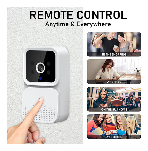 Timbre Duradero Con Vídeo Remoto Inalámbrico Inteligente Int