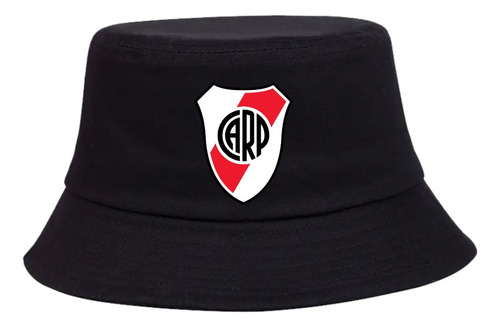 Gorro Pesquero River Plate Negro Sombrero Bucket Hat