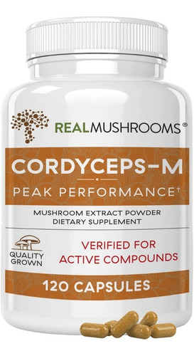 Real Mushrooms Cordyceps-m 120 Capsules Sabor Sin Sabor