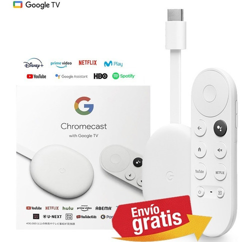 Imagen 1 de 9 de Chromecast 4 Google Tv 4k Movistar Play Disney+ Youtube 2021