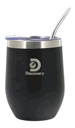 Imagen 1 de 4 de Vaso Mate Discovery Acero Con Bombilla Orig Ar1 13677 Ellobo