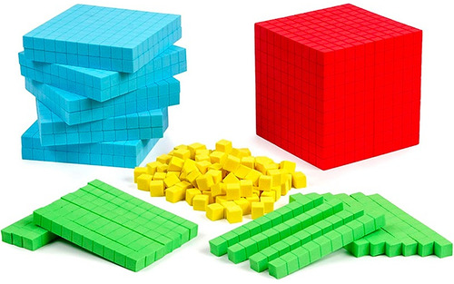 Bloque Base 10 Conectable Multibase 121 Pcs Matemáticas