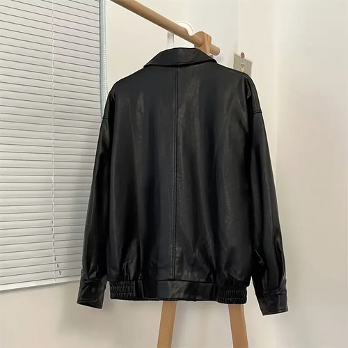 Chaqueta De Cuero Pu Para Hombre, Estilo Motocicleta, Moda C