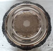 Comprar Bandeja Antigua Bronce\u002Fplata Relieves 3 Patas 43 Cm Artis