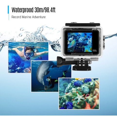 Imagen 10 de 10 de Cámara Deportiva 4k Wifi 8mp Hd Gran Angular 170°