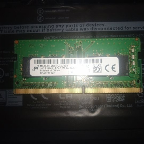 Memoria Ram Ddr4 16gb A 3200 Mhz Micron (Usado)