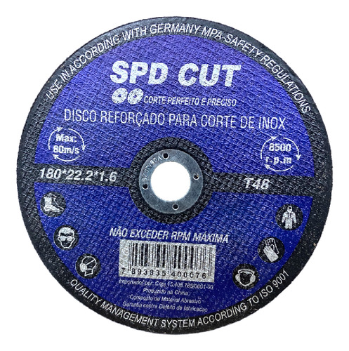 Disco De Corte Inox Spd Cut 7 Polegadas