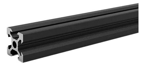 Alumínio Estrutural 20x20 V-slot Canal 6mm - Preto- 700mm