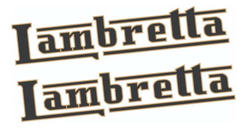 Etiquetas Advertência Antiga Lambretta Letreiro Preto