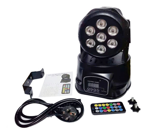Cabeza Movil Robotico Par 7 Led Rgb Dmx Fiesta