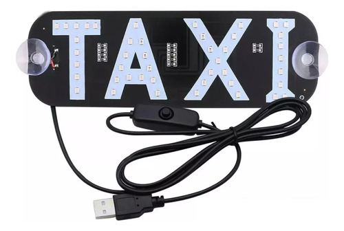 Aviso Con Luz Led Letrero De Taxi 12v Somos Tienda Física
