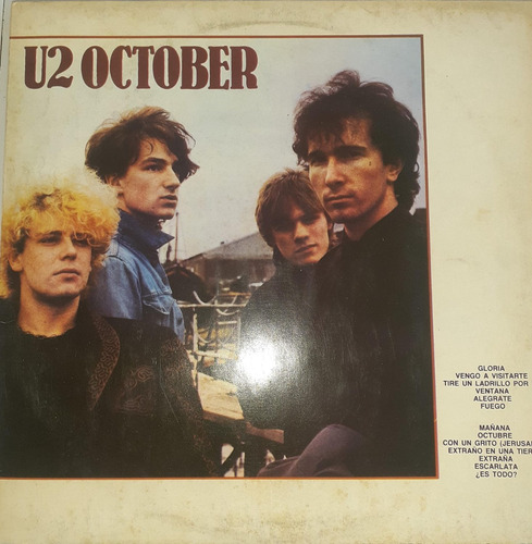 U2  October Vinilo Nacional De 1986 Impecable !!!