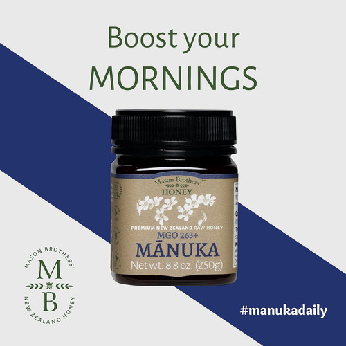 Miel Cruda Manuka Mgo 263+ Mason Brothers 248g 100% Pura