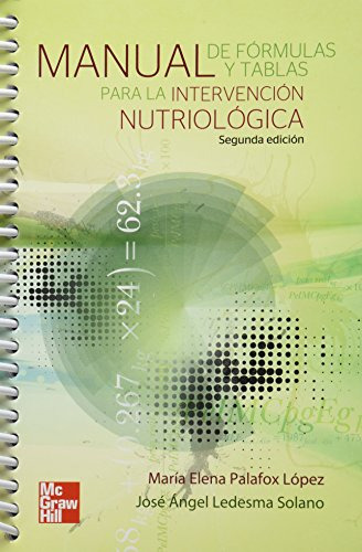 Libro Manual De Formulas Y Tablas Para La Intervencion Nutri