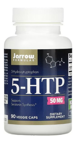 Jarrow Formulas 5-htp 50mg  90 Cápsulas Vegetarianas, Apoya La Producción De Melatonina Y La Síntesis De Serotonina, Suplemento Dietéticos De Alta Calidad, Eficaz, Asequible Y Superior - 90 Porciones