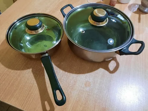 comprar Antiguas Ollas Harisons Carat Gold 24k Tapa Vidrio