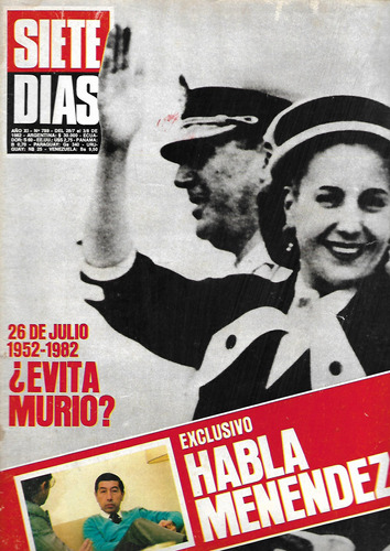 Siete Dias 1982 Eva Peron Martin Karadagian Rolling Stone