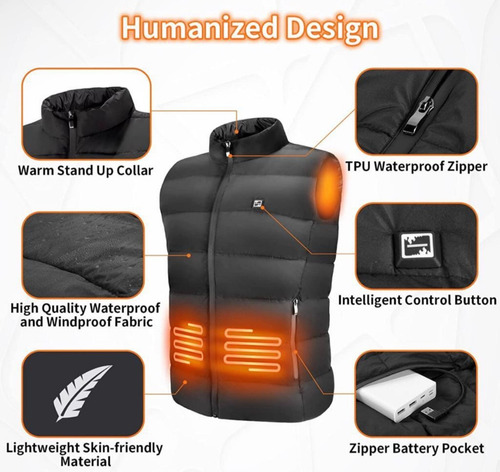 Lifebee Chaqueta Calefactable , Nuevo, Requiere Bateria Externa .