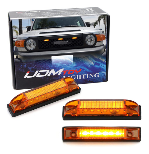 Ijdmtoy Kit 3 Pieza Luz Led Ambar Superbrillante Para Toyota