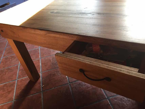 Mesa De Quincho Maciza Madera Alamo
