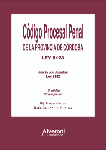 Código Procesal Penal De La Provincia De Córdoba