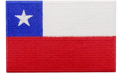 4 Parches Bordados Con La Bandera De Chile