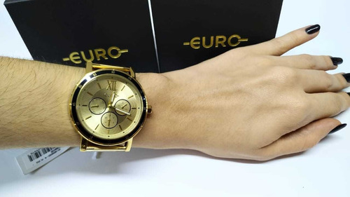 Relógio Euro Feminino Dourado Eu6p29ahi/4d Original