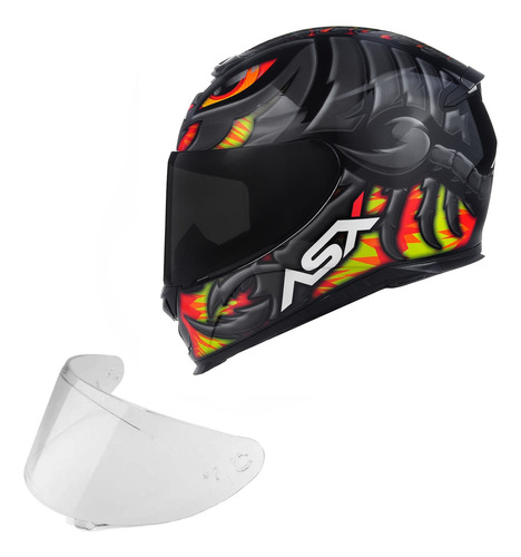 Kit Promoção Capacete De Moto Asx Eagle + Viseira Fume