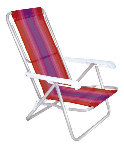 Cadeira De Praia E Piscina Reclinável Em Alumínio 8 Posições