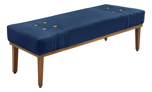 Kit Recamier E Cabeceira Santorini Spz 195cm King Suede Cor Azulmarinho-1103