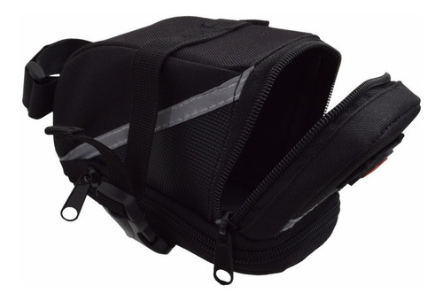 Imagem 2 de 6 de Bolsa De Selim Para Bike Bicicleta Zíper Expansivel Bb090