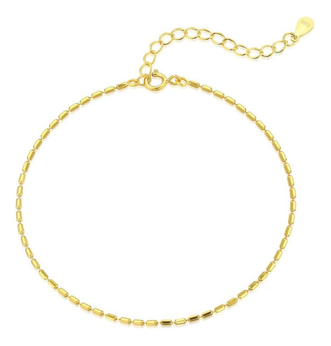 Pulsera Mini Mostacillas Gold, Plata 925, Baño Oro 18k