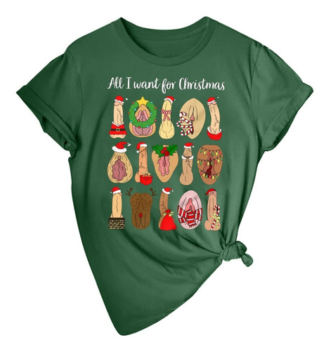 Camiseta Navidad Para Mujer Hombre Camisa Fea Papa Noel