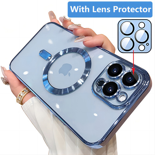 Funda Para iPhone 15, 16, 14 Plus, 13, 12, 11 Pro Max, Cámara, Lente, Protector De Cristal Para Cargador Inalámbrico Magsafe, Funda De Cargador Inalám