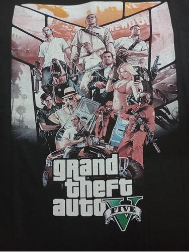 Remera-negra-grand Theft Auto-gta V