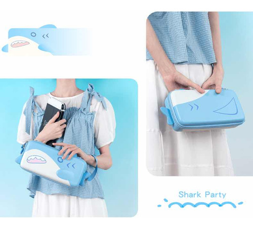 Estuche De Transporte Geekshare Shark Baby Para Switch Oled