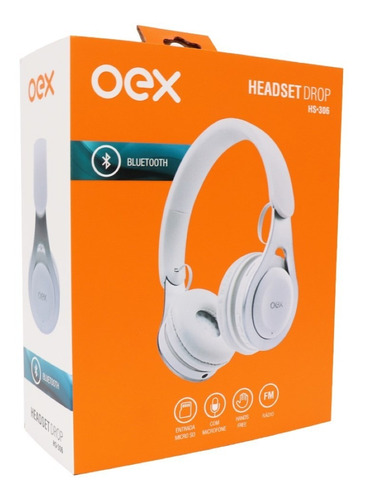 Fone De Ouvido Bluetooth Oex Drop Hs306 - Branco